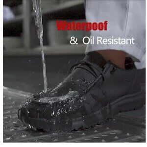 Non Slip Work Shoes Shoes for Men/Women, Waterproof Oil Resistant Sneakers 6.5M